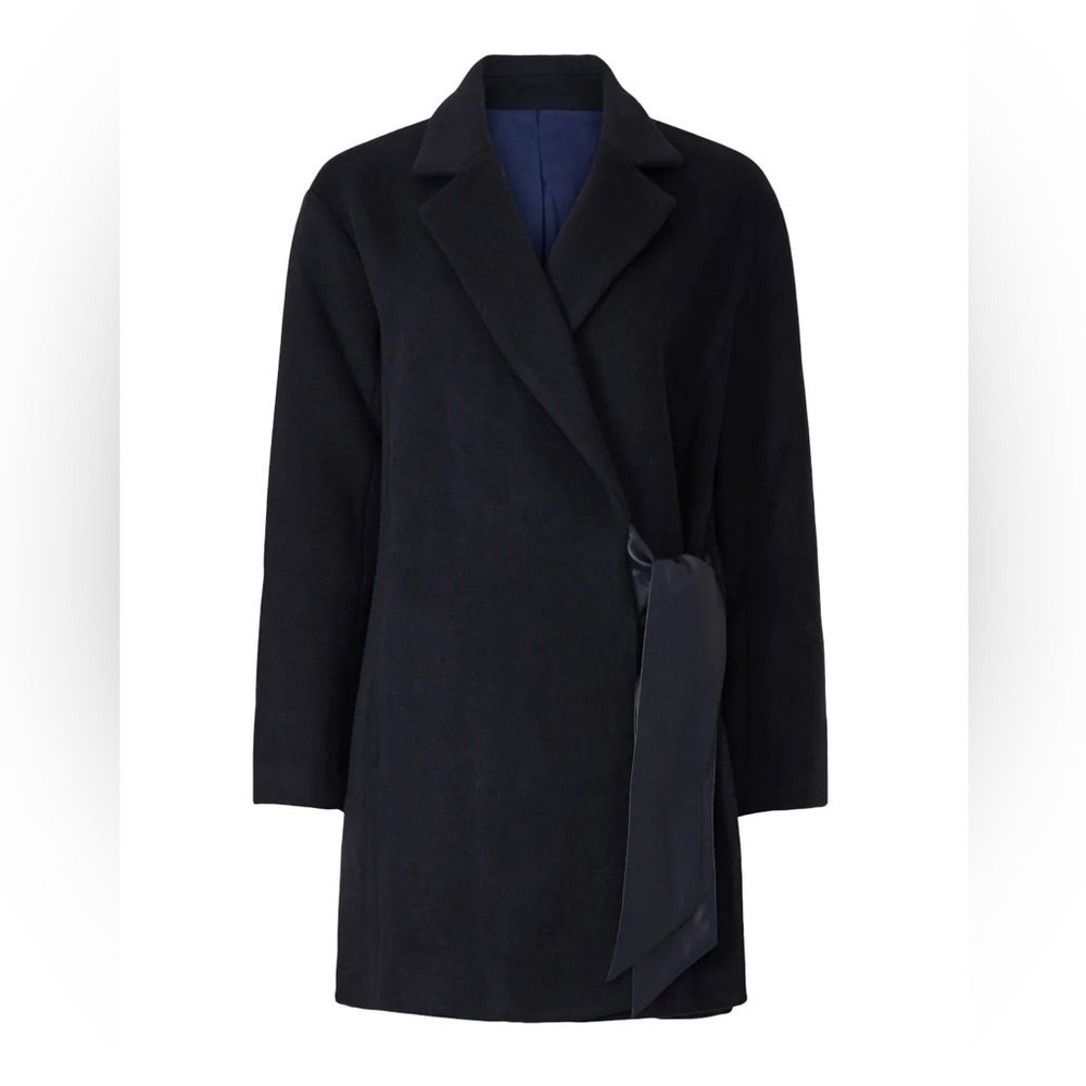 Thakoon Navy Oversized Wrap Coat sz 4